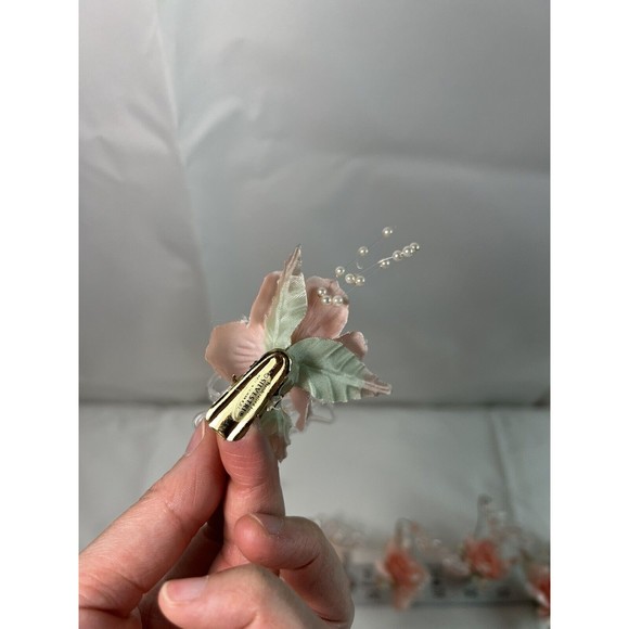 Vtg Silvestri Glass Hummingbird Pink Flower Clip-On Ornament 7 Butterfly 2 Bird - Picture 6 of 8